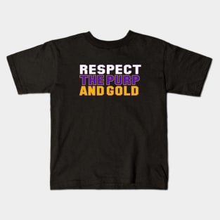 Respect the purp and gold Kids T-Shirt